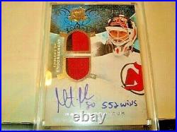 08/09 The Cup Martin Brodeur Patch Emblems of Endorsement Auto /15 Inscribed