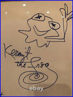 1/1 Ultra Rare Jim Henson Signed Inscribed Kermit The Frog Full Jsa Loa Bas Psa