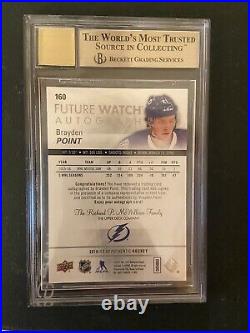 16-17 SP Authentic Brayden Point Future Watch Auto INSCRIBED /999 BGS 9.5 Tampa