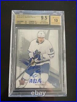 16-17 UD SP Authentic Future Watch Auto! Mitch Marner #/999 INSCRIBED! BGS 9.5
