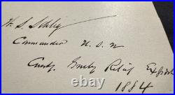 1884 Greely Arctic Expedition Survivors Signed + Inscribed Rescue Schley Museum