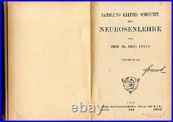 1922 Book Signed by Sigmund Freud NEUROSENLEHRE Autograph Psychoanalysis + COA