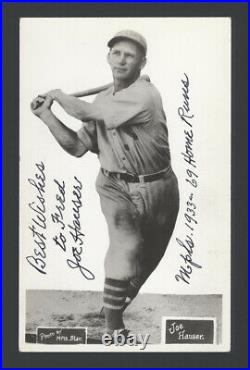 1933 Worch Cigar Joe Hauser Minneapolis Autographed / Signed Plus Inscribed