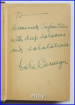 1935 Dale Carnegie Signed Inscribed Lincoln the Unknown Personalized Autograph