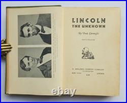 1935 Dale Carnegie Signed Inscribed Lincoln the Unknown Personalized Autograph