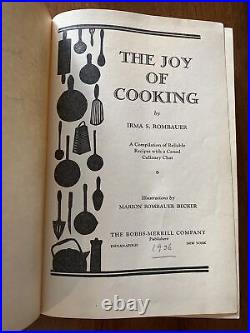 1936 The Joy of Cooking cook book SIGNED & INSCRIBED Irma S ROMBAUER Autographed