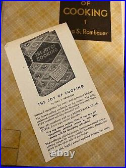 1936 The Joy of Cooking cook book SIGNED & INSCRIBED Irma S ROMBAUER Autographed