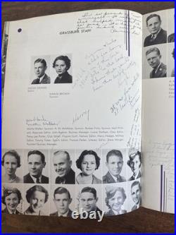 1938 Grassburr Yearbook SIGNED INSCRIBED Autograph Section Texas College