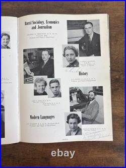 1938 Grassburr Yearbook SIGNED INSCRIBED Autograph Section Texas College