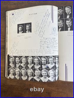 1938 Grassburr Yearbook SIGNED INSCRIBED Autograph Section Texas College