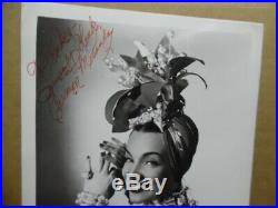 1940s CARMEN MIRANDA Signed Inscribed Photo Brazilian Bombshell Vintage Original