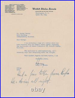 1944 President Harry S. Truman Autograph Signed Inscribed Typed Letter WWII