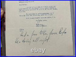 1944 President Harry S. Truman Autograph Signed Inscribed Typed Letter WWII
