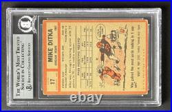 1962 Topps Mike Ditka Rookie #17 Signed & Inscribed BAS Authentic Autograph