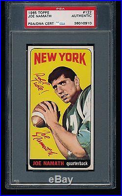 1965 Topps JOE NAMATH RC Signed & Inscribed ALABAMA'ROLL TIDE!' #122 PSA/DNA A