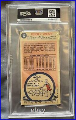 1969-70 Topps Basketball Jerry West autographed and inscribed GEM MINT 10 PSA