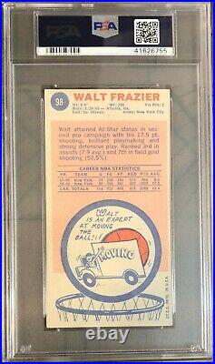 1969 Topps Walt Frazier Rc Rookie Autograph Card Inscribed Hof 1987 Psa 10 Auto