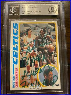 1978-79 Topps Cedric Maxwell Autographed RC Card Auto Beckett Slabbed Inscribed