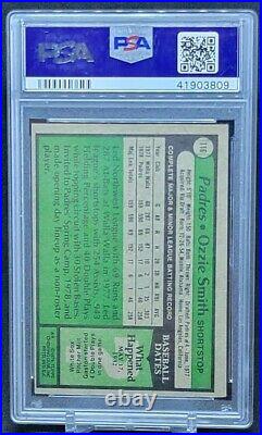 1979 Topps Ozzie Smith Rookie #116 Signed Rc Psa/dna Auto Inscribed The Wizard
