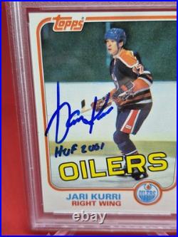 1981-82 Topps Jari Kurri Signed PSA Auto Rookie Inscribed Autograph Oilers