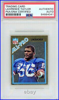 1982 Topps Sticker #144 LAWRENCE TAYLOR RC Signed/Auto Inscribed'81 ROY PSA/DNA