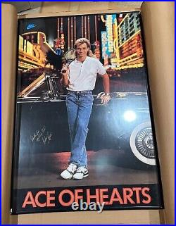 1989 Nike Inscribed Autographed Signed Andre Agassi in Gold Tennis Poster RARE