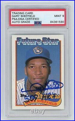 1989 Topps Gary Sheffield Signed Rookie #343 autographed PSA DNA Auto inscribed