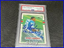 1989 Topps Traded Barry Sanders Rookie RC Auto #83T Inscribed The Lion King
