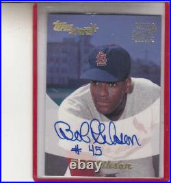2000 Topps Stars Bob Gibson St Louis Cardinals Inscribed #45 Autograph Auto