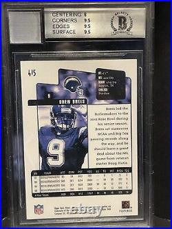 2001 DREW BREES RC BECKETT DUEL GRADED CARD 8.5/ AUTO 10 Superbowl MVP INSCRIBED