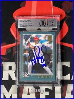 2001 Topps Traded T247 Albert Pujols RC Autograph BGS Inscribed ROY 01 Cardinals