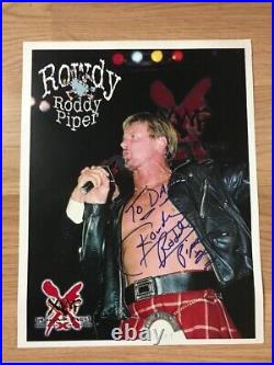 2001 XWF Rowdy Roddy Piper Signed/Autographed 8x10 Photo/Inscribed To David