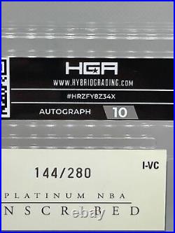 2003-04 Fleer Platinum Inscribed Vince Carter Raptors FHOF /280 HGA 8.5/10 Auto