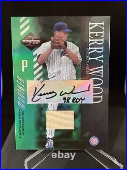 2003 Leaf Limited Kerry Wood 3/5 SIGNED AUTOGRAPH 98 ROY Inscribed MONIKER RARE
