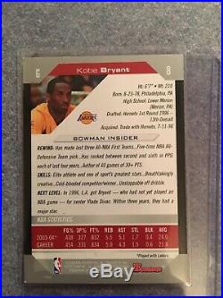 2004 Bowman Kobe Bryant Autographed Card Signed Auto Non Rc Rare Inscribed 8 COA