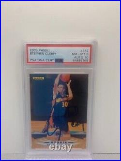 2009 Panini Steph Curry #357 Rookie Inscribed CHEF CURRY PSA 8 and Signed