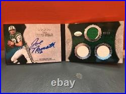 2010 Topps Five Star Joe Namath Auto & 3 Patches Inscribed # 12 #d 20