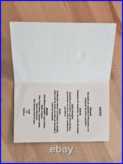 2011 Us President Jimmy Carter Signed Inscribed Autograph Menu Nobel Peace