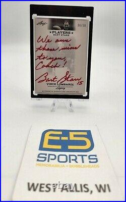 2012 Bart Starr Leaf Vince Lombardi Legacy Red Ink Inscribed Auto #36/50