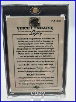 2012 Bart Starr Leaf Vince Lombardi Legacy Red Ink Inscribed Auto #36/50
