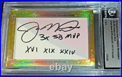 2013 Leaf Joe Montanajerry Rice Auto #d 1/1 Signed Cut Super Bowl Mvp Inscribed