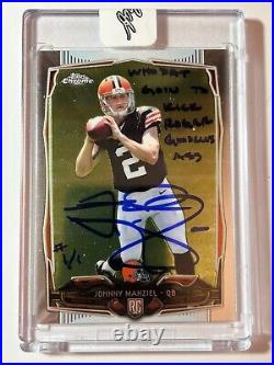 2014 Topps Chrome Rc Inscribed Auto Johnny Manziel 1/1 A Must For Any Saints Fan
