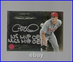 2014 Topps Tribute Cole Hamels Auto 1/1 Inscribed Ws Mvp 08 Nlcs Mvp 08 Phillies