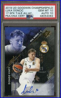 2017-18 Dual PSA 10 With10 Pre Rookie Auto Luka Doncic Inscribed #7 Autographed RC