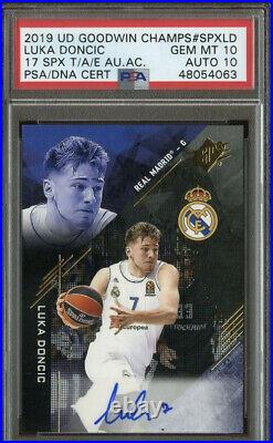 2017-18 Dual PSA 10 With10 Pre Rookie Auto Luka Doncic Inscribed #7 Autographed RC