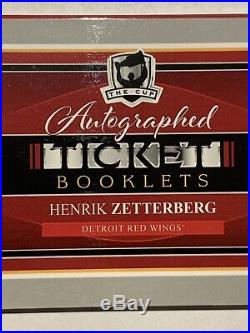 2017-18 THE CUP Autographed Ticket Booklets /10 Henrik Zetterberg Inscribed Auto
