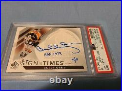 2017-2018 BOBBY ORR SP AUTHENTIC SSP Inscribed #4/10 AUTO INSCRIPTION Signed HOF
