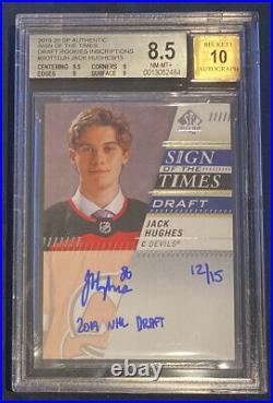 2019-20 SP Authentic Jack Hughes Sign Of The Times Draft Auto Inscribed /15