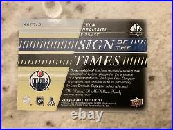 2019-20 Sp Authentic Sign Of The Times Auto Leon Draisaitl Inscribed 12/25 Ssp