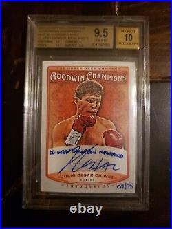 2019 Goodwin Champions Inscribed Julio Cesar Chavez numbered BGS 9.5